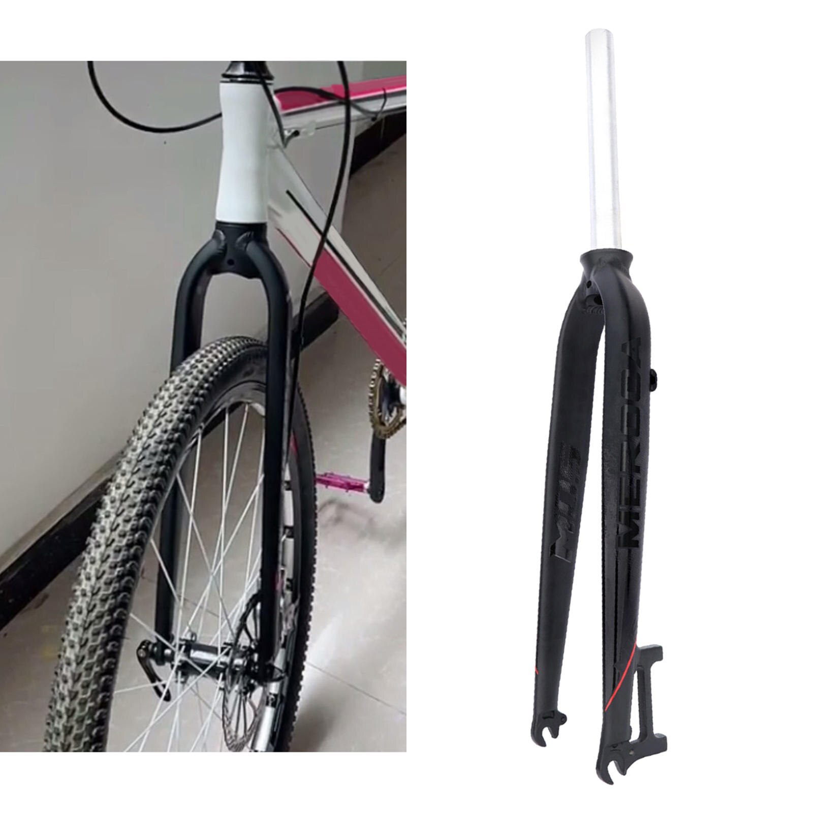 Rigid Disc Brake MTB Fork 26/27.5/29&quot; 28.6mm Threadless Straight Mountain Bike Front Fork