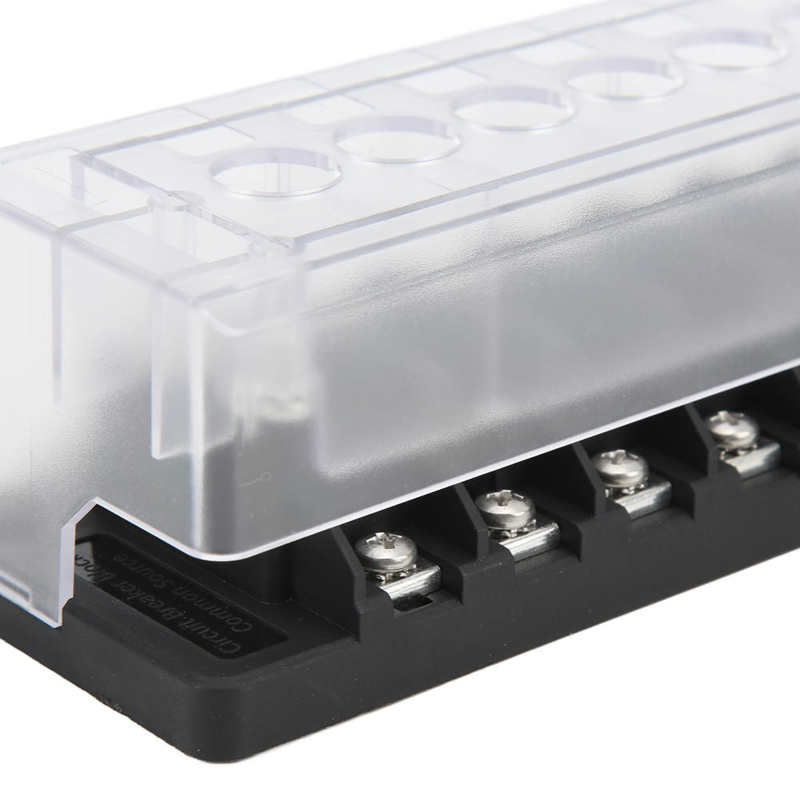 Boat Circuit Breaker Overload Protection Insulated 6 Position Circuit Breaker for Audio GPS LED Lights