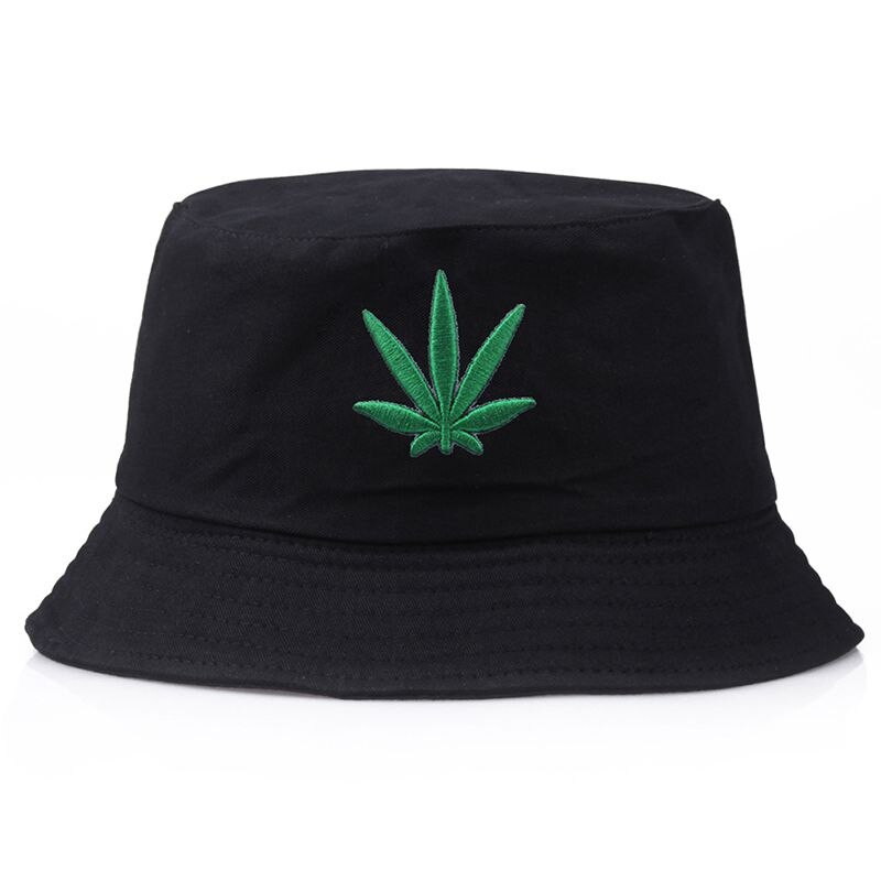 Sport Bucket Hat Maple Leaf Embroidered Packable Foldable Sunshade Cotton Cap For Lovers: XT0419B