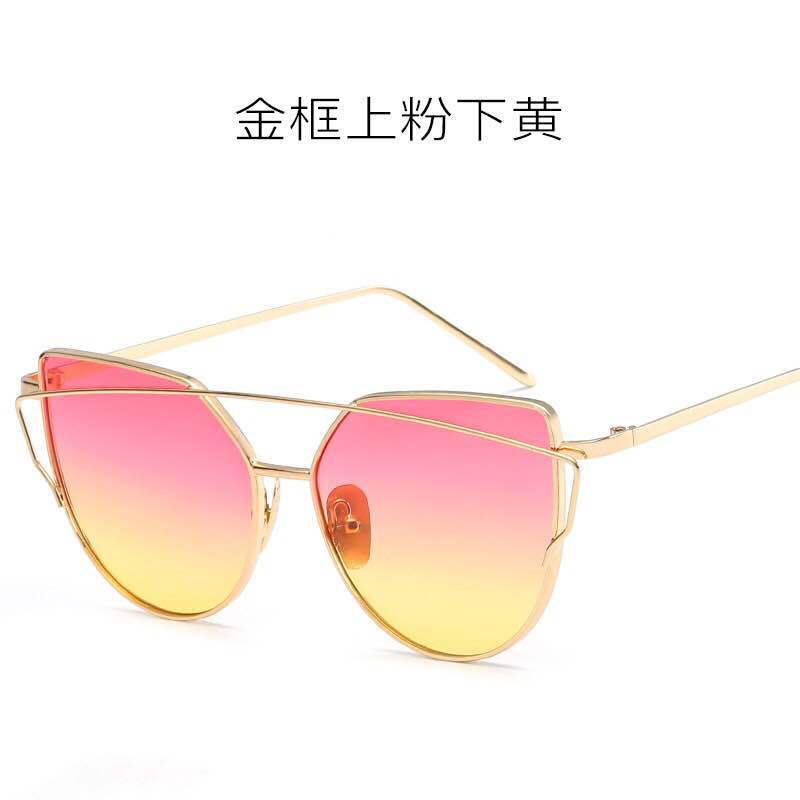 Metal Cat-Eye Sunglasses, Ladies Colorful Sunglasses