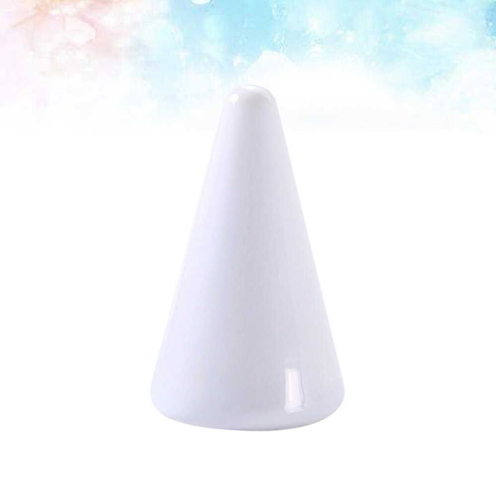 2Pcs White Ceramic Finger Ring Racks Cone Shaped Ring Storage Shelves Ring Jewelry Organizer Holder