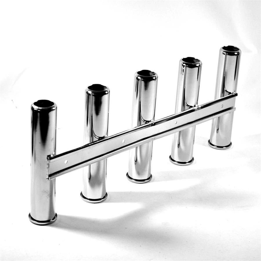 316 Stainless Steel 5 Link Fishing Rod Holder 5 Tubes Rod Pod Rack Boat Marine Yacht