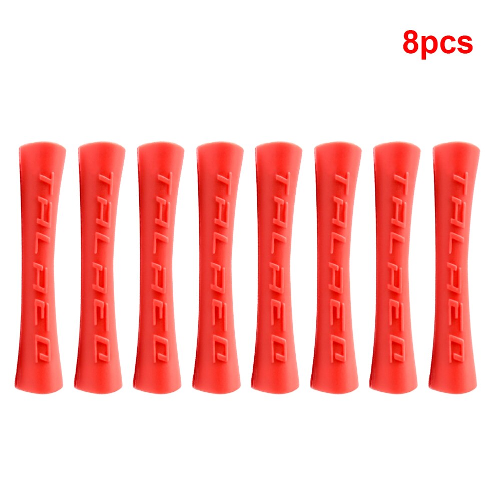 6/8Pcs Fiets Brake Shift Kabel Guard Anti-Wrijving Bike Frame Protector Buizen Beschermhoes: red 8pcs