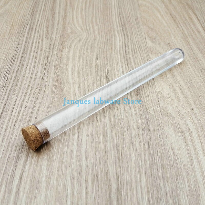 100 sztuk/partia laboratorium 15x150mm jasne plastikowe probówki z korki czapki okrągłe dno kąpieli sól fiolka puste pachnące herbaty rury
