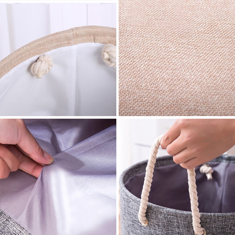 Folding Laundry Basket Round Storage Bin Bag Large Hamper Collapsible Clothes Toy Basket Bucket Organizer Large Capacity