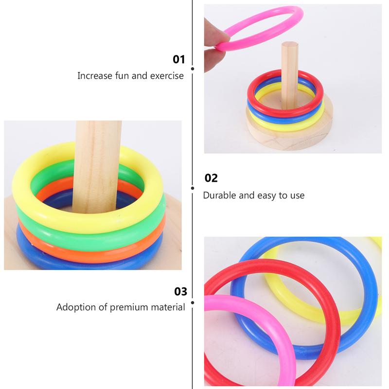 2 Sets Wooden Interactive Parrot Toys Parrot Ring Toys for Parrot