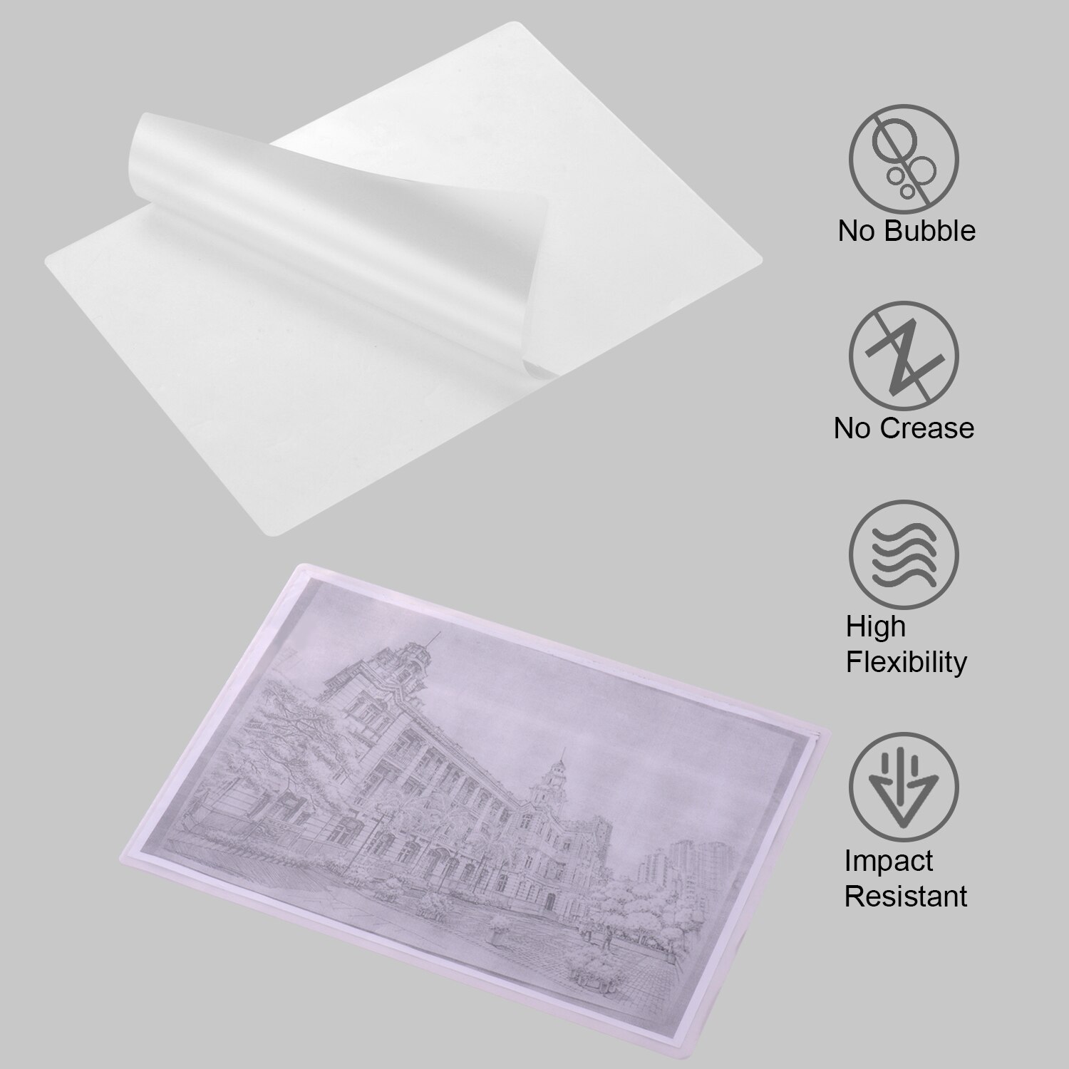 A4 Laminating Film Pouches Protection Sheet 3.9mil 100pc/set for Photo Paper Document Laminating Home Office Supply