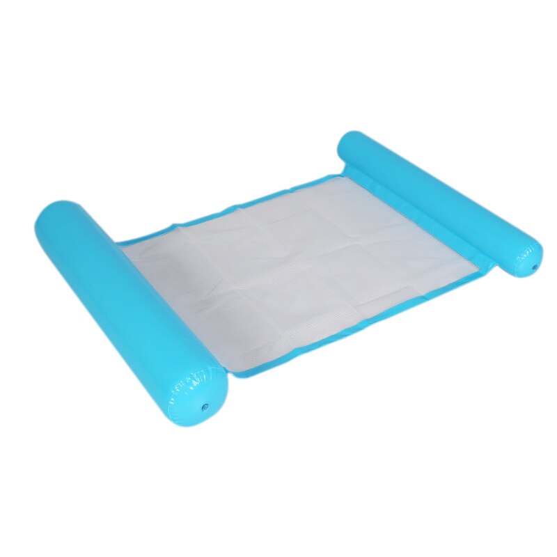 Letto gonfiabile pieghevole del galleggiante dell&#39;acqua della piscina del materasso gonfiabile di estate con le zecche gonfiabili dello stagno dell&#39;amaca dell&#39;acqua del gonfiatore: Sky Blue