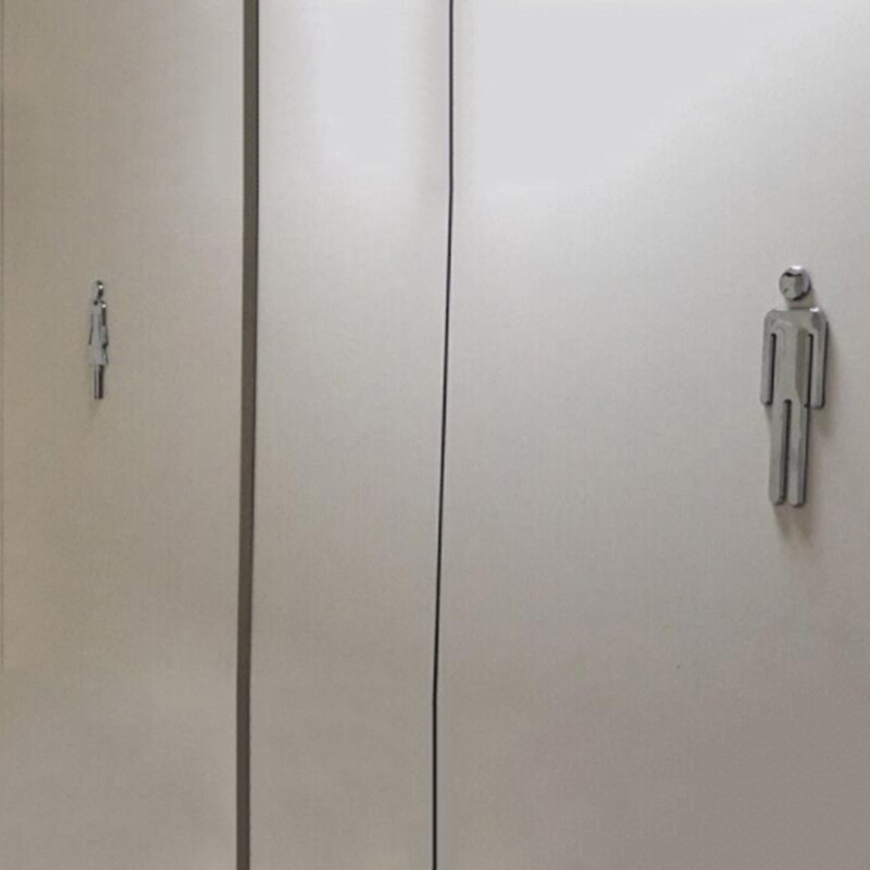 Acryl Wc Symbool Zelfklevende mannen En vrouwen Of Unisex Badkamer Teken Voor Hotel, Kantoor, thuis, Restaurant