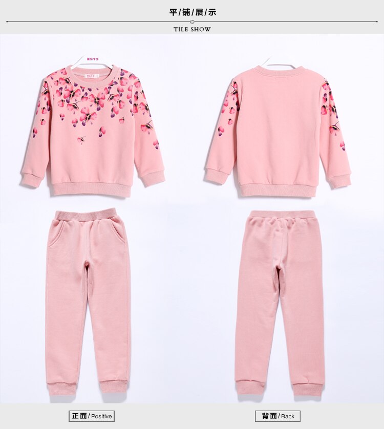 Girls Clothing Sets Spring Autumn Girl Sport Suits Floral Kids Suit Casual Tracksuit For Kids Children Clothing 2-8T