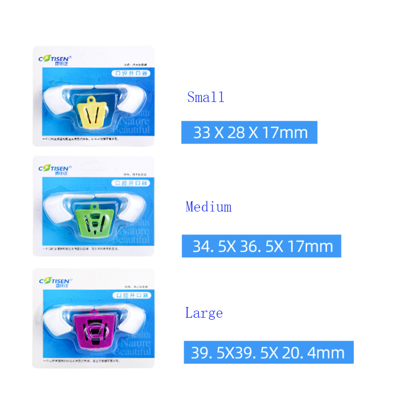 Tandheelkundige Orthodontische Materialen Orale Siliconen Bite Pad Tandheelkundige Mond Prop Tong Guard Kit S/M/L Tandheelkunde Mond opener 3Pcs/Kit