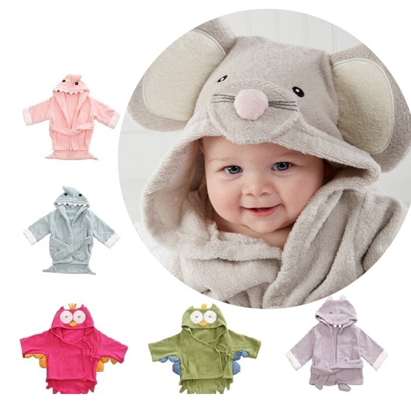 Charactor Newborn Bathrobe baby Robe 7Color Child Roupao Kids Contton Banho Robes Baby Clothing Bath Robe Infantil Pajamas