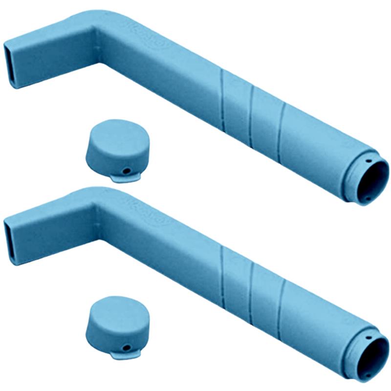Paille d&#39;arrêt du hoquet en forme de L pour enfants, aide Anti-hoquet pour enfants adultes, artefact réutilisable Anti-hoquet: 2pcs Blue