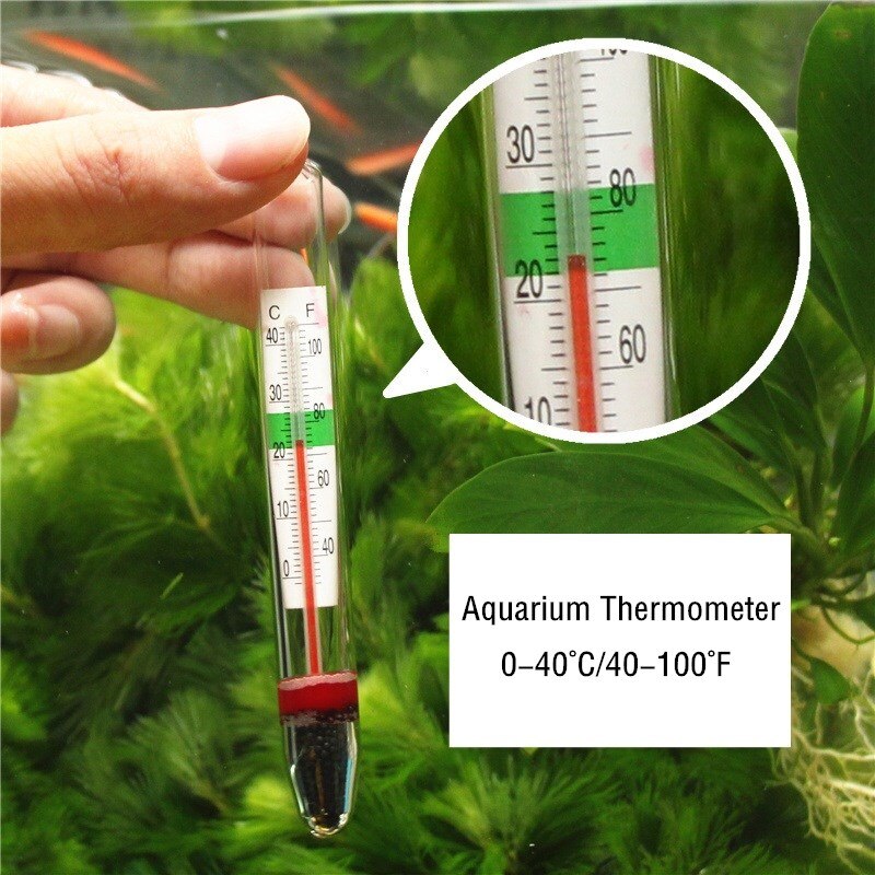 Floating Aquarium Thermometer Fish Tank Water Temperature Sensing Thermometer Gauge with Suction Cup Aquarium Accessories