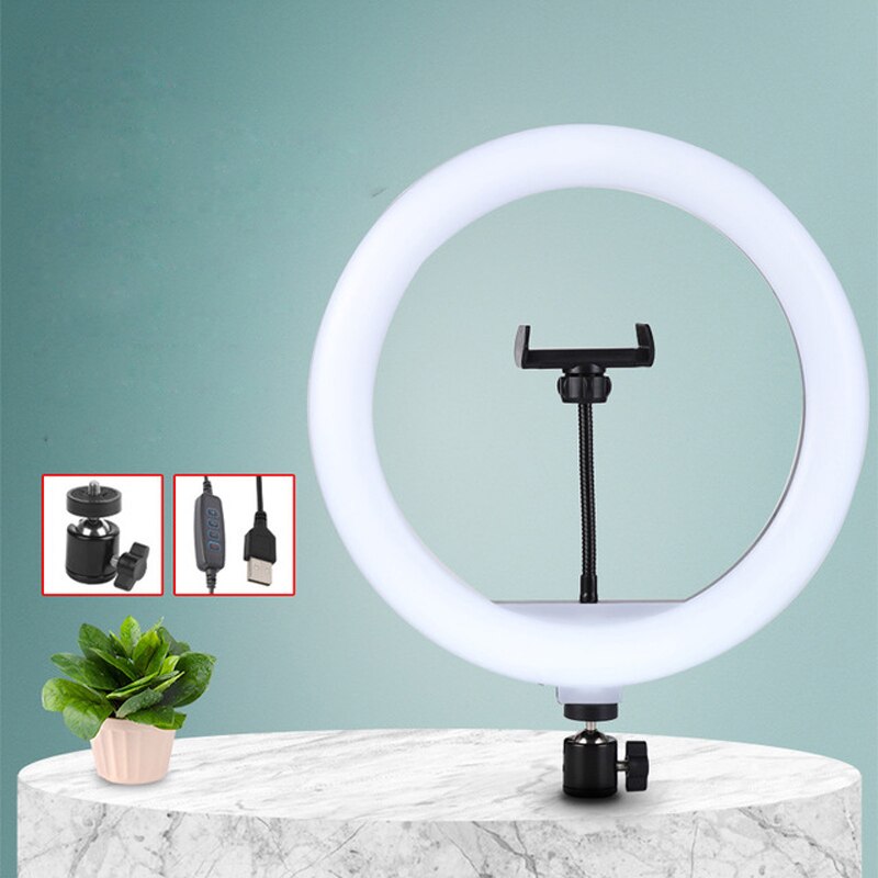 Led Ring Licht 10Inch 26Cm Foto Studio Verlichting Dimbare Selfie Ring Lamp Met Mobiele Houder Ondersteuning Tripod Stand voor Live