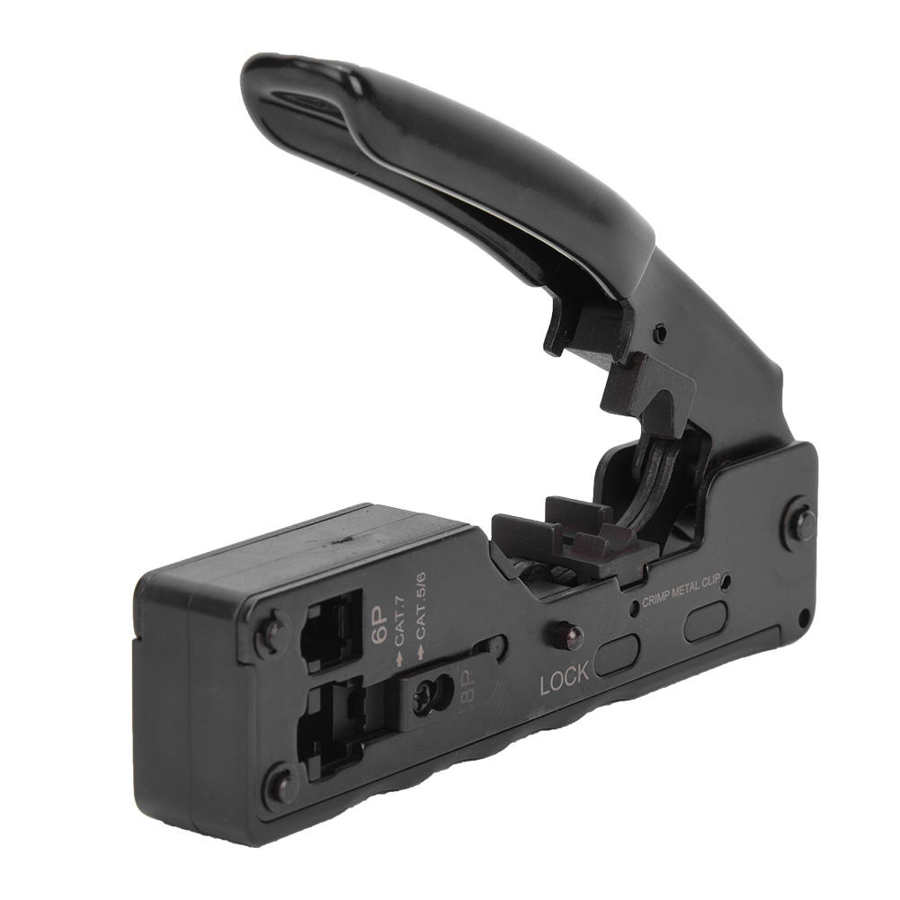 RJ45 Crimper Stripping Tool pliers Cutter Lan Cable For CAT 7 CAT 5/6