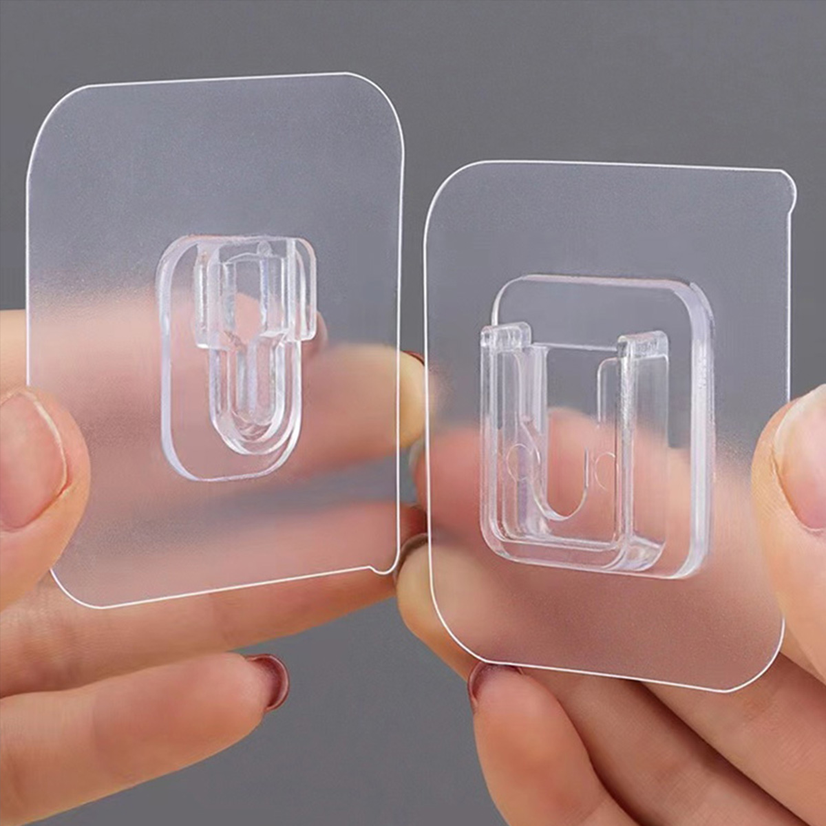 10/20sets multifunctional universal hooks, snap fasteners, bathroom shelf auxiliary adhesive hooks, power strip router organizer: Bronze