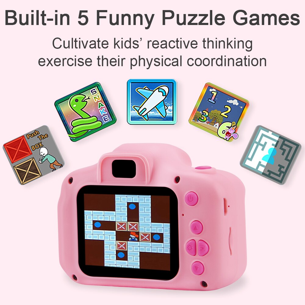 Prograce Child Camera Mini Digital Camera Photo Video Camera Children Camera Kid Camera Fun Toys for Girl Blog Camera Vlog