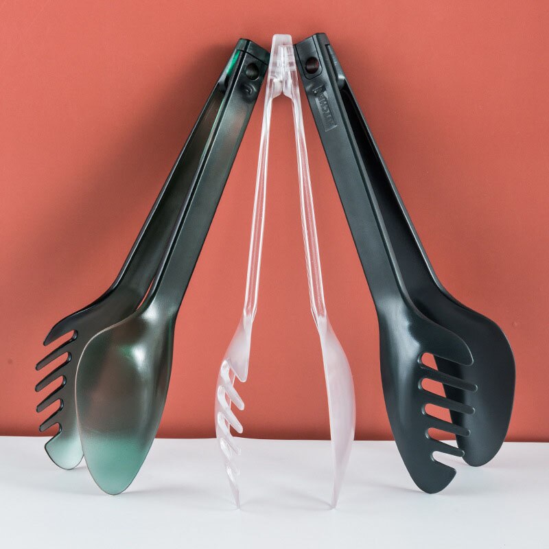 Pinzas de comida de Material para PC, cuchara para ensalada, accesorios para hornear, artículos para el hogar, utensilios de cocina, pinzas para pan