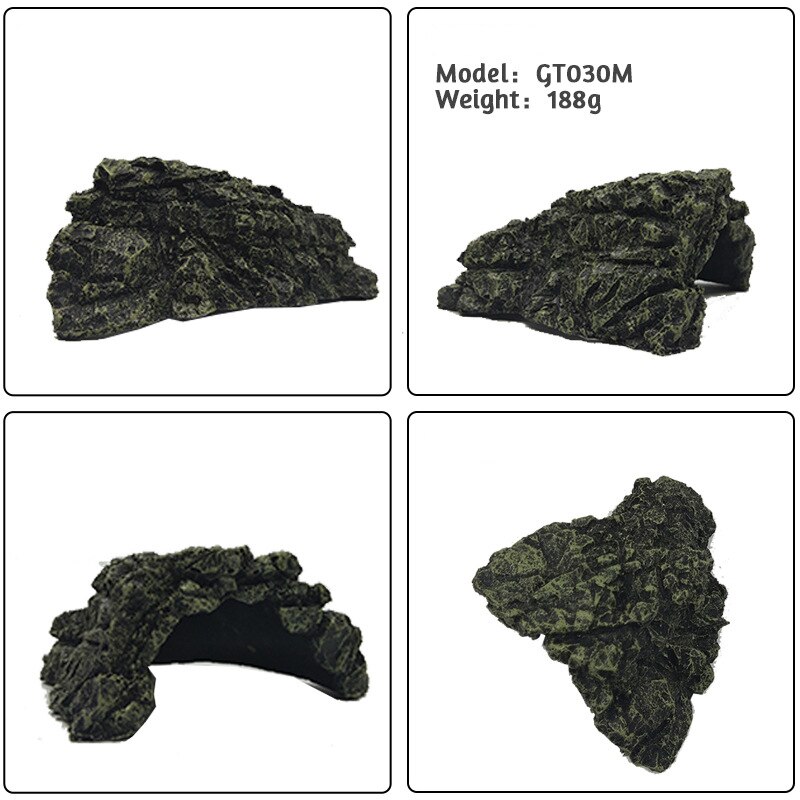 Cachette de poisson en résine, grotte d'aquarium, tortue de paysage, reptiles, se prélassent, décoration, ornement