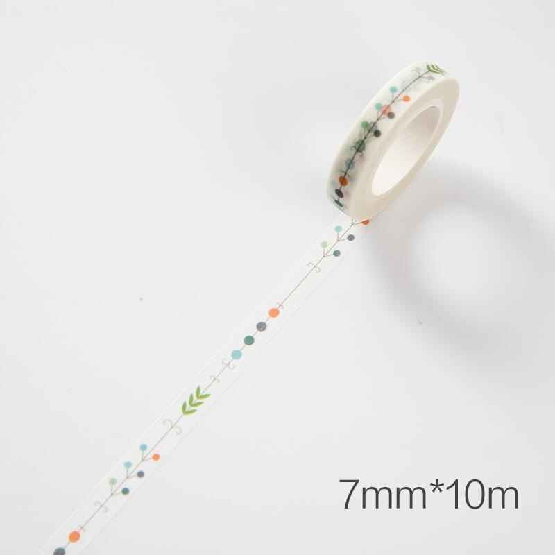 1pcs 10m*7mm Love And Leaves Scrapebooking Diy Sticker Decorative Masking Tape Paper Material Escolar Album Washi Tape: 10