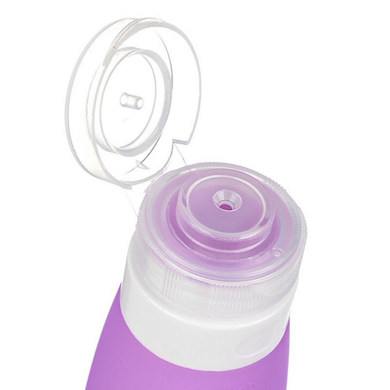 OnnPnnQ Portable Round Silicone Travel Bottles Cosmetics Shampoo Container Candy Color