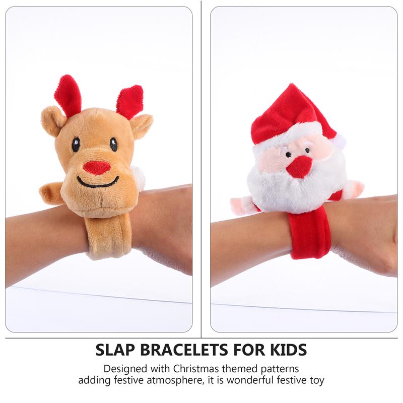3 stk børn jul klappecirkel dejlig slap armbånd håndled dekor xmas slap ring