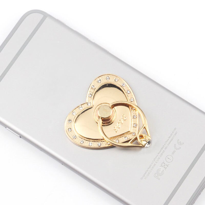 Big Love Phone Holder Full Metal Ring Buckle Diamond Phone Stand 360 Degree Mobile Phone Stand Holder