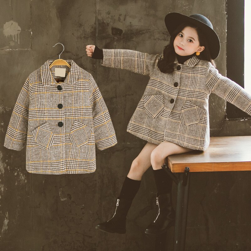 Capispalla per bambina cappotto per bambini capispalla 2022 bavero addensare caldo inverno autunno cappotto Cardigan abbigliamento formale per bambini: Yellow / 12T