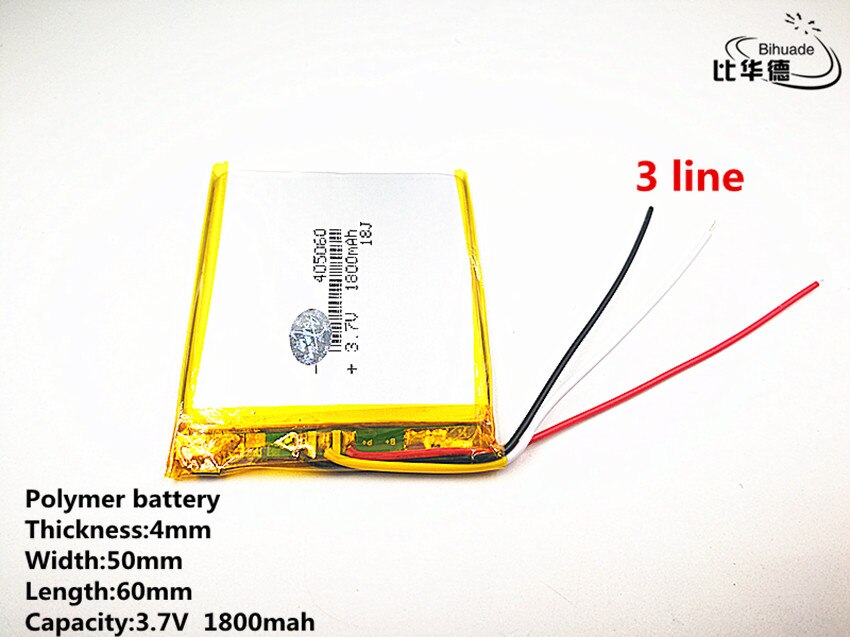 3 linie gute qulity 3.7v,1800 mah ,405060 polymer lithium-ionen/li-ion batterie für spielzeug, power bank, gps ,mp3,mp4