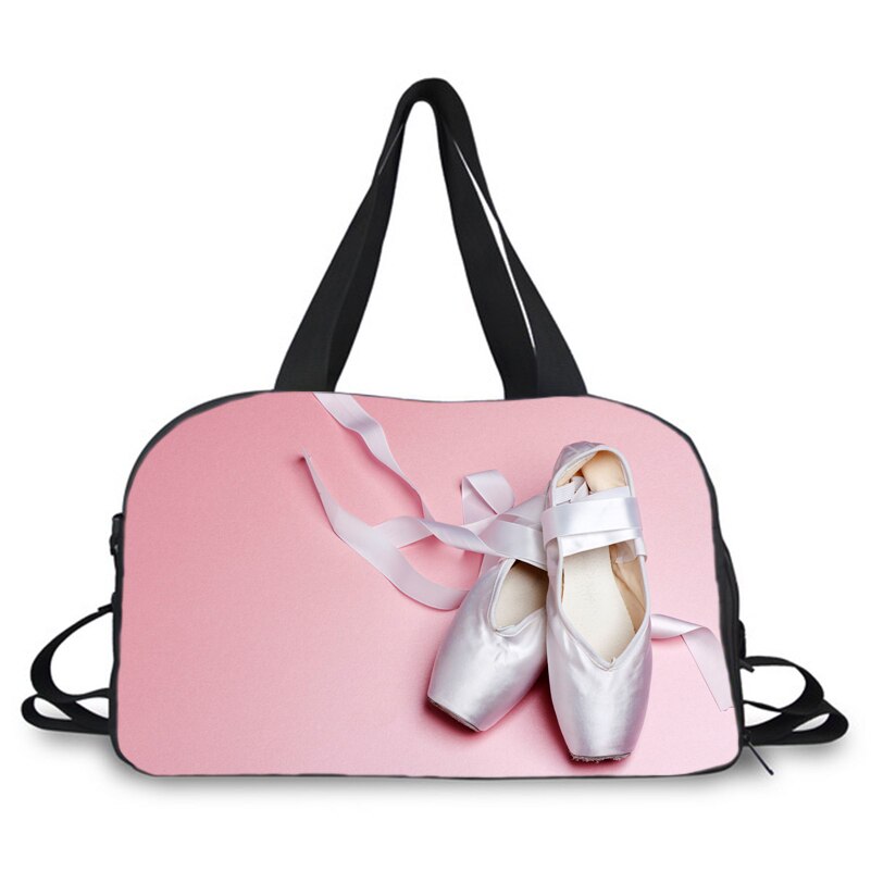 Bolsa de viaje con compartimentos para zapatos, mochila de lona para el gimnasio y el baile de ballet: 12