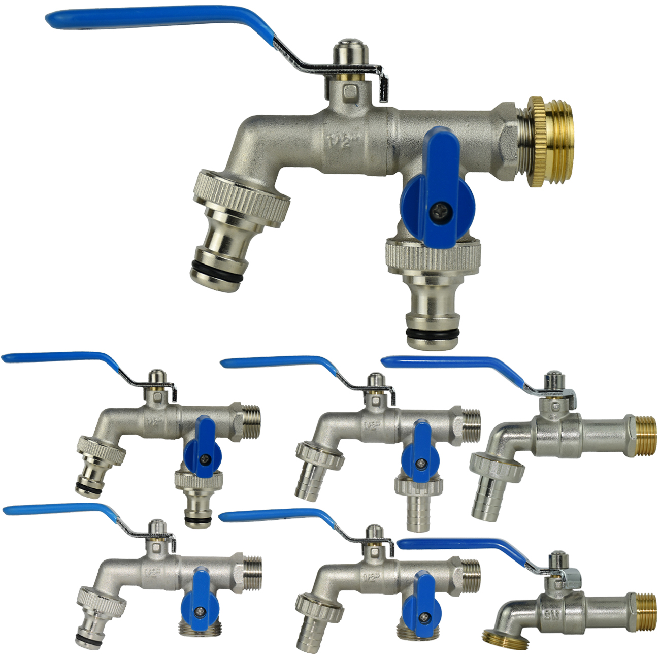 Garten Ersatz 1/2 ''ibc Wassertank Anschluss Durcheinander Wasserhahn Wasserhahn Adapter 2-Wege 1-Wege Bewässerungs schlauch Gelenk anschluss Kugel hahn
