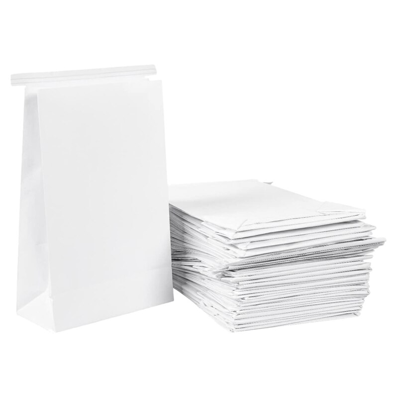 Bolsas para vómitos, bolsas de papel desechables de viaje, de la mañana para mareos y mugre, bolsa de vómito, color blanco, , 50 Uds.: Default Title