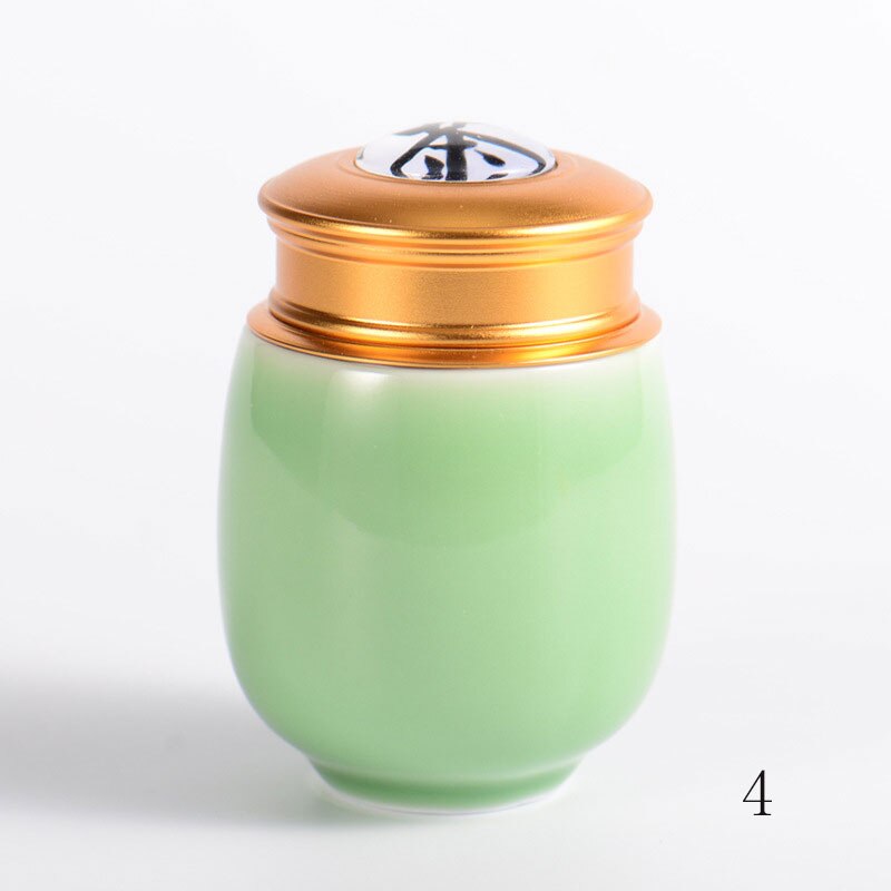 Celadon-latas selladas pequeñas para café, envases de metal para cereales, frutas secas, mini tanque de almacenamiento portátil para el hogar: 4