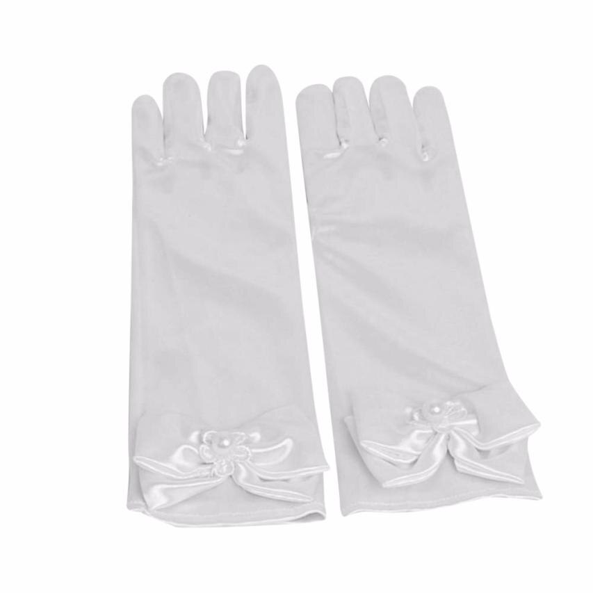 Cheap Infant Baby Children Girls Elbow Pageant Dance Birthday Party Gloves White Wedding Gloves For 3 To 8 Years #5: Default Title