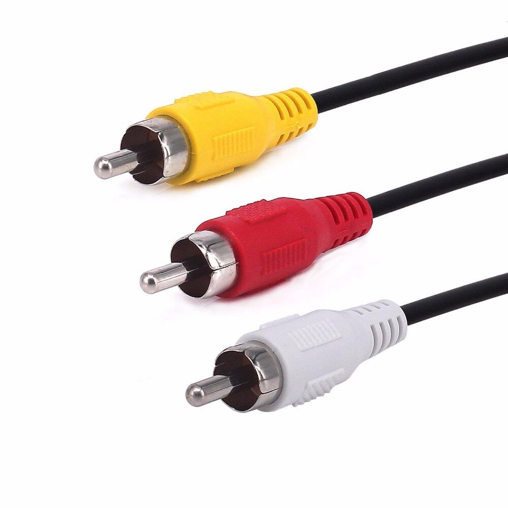 1.5m USB Male to 3 RCA Male Jack Splitter Audio Video AV Composite Adapter Cord Cable