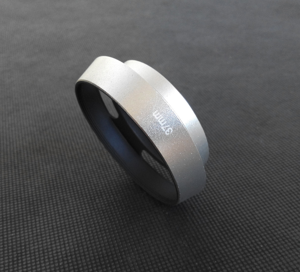 37 39 40.5 43 46 49 52 55mm Argent Ventilée En Métal Courbé caméra pare-soleil