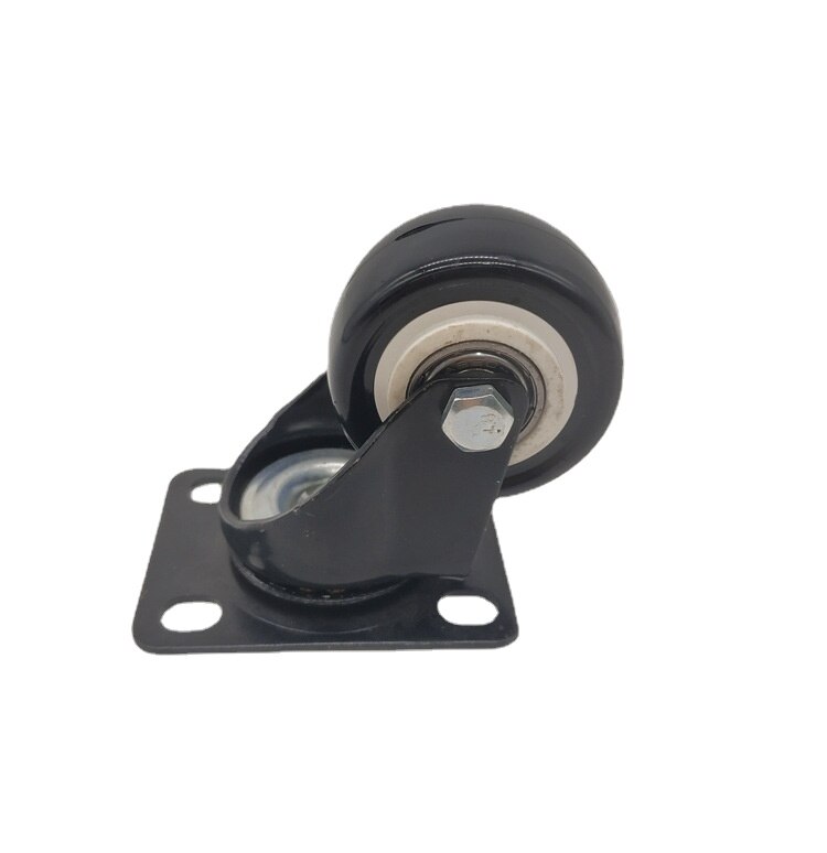 4Pcs 1.6in Heavy Duty Swivel Caster Wheels with Safety Dual Locking and Polyurethane Foam No Noise Wheels, Load Bearing 440 Lbs