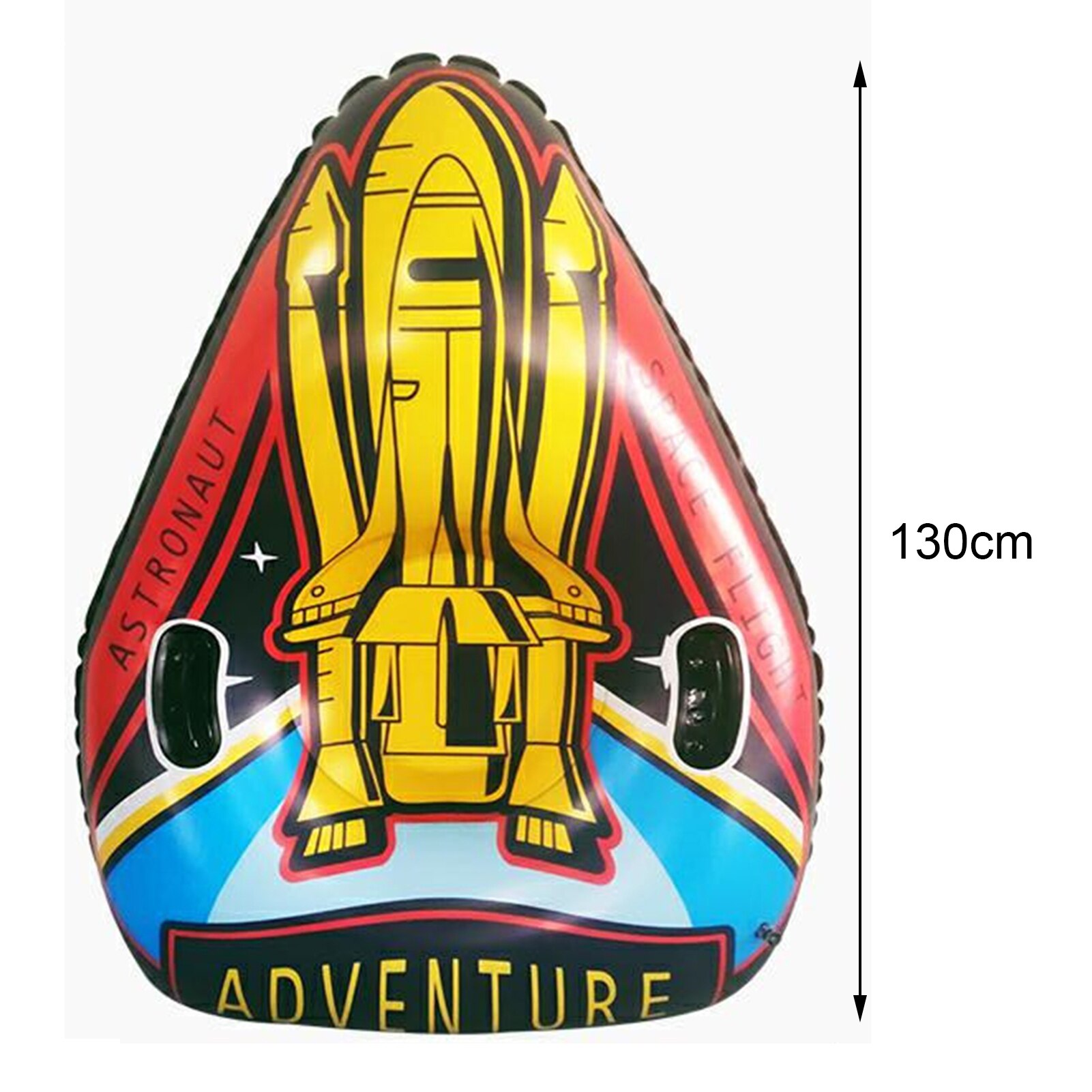 Glissière de tube de traîneau de neige gonflable de fusée de PVC d'hiver léger adultes anneau de snowboard