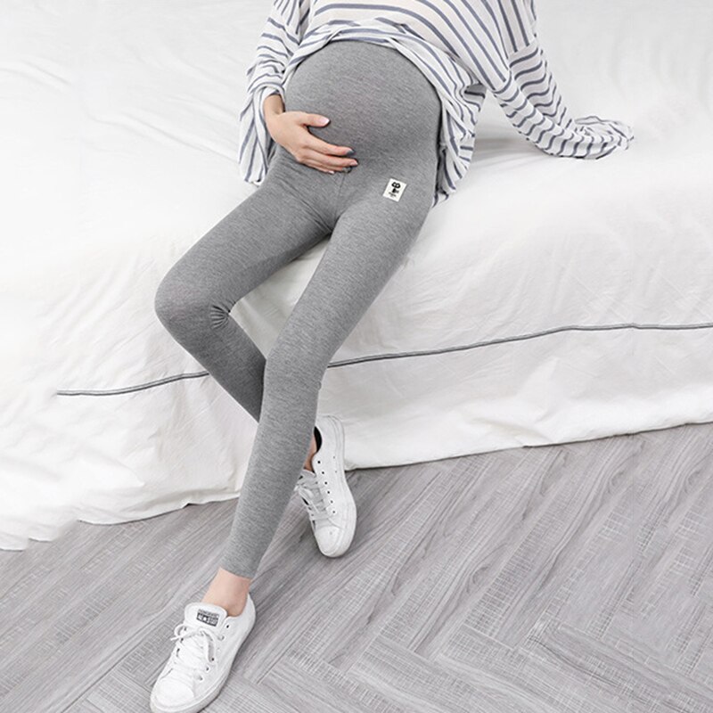 Dünne Mutterschaft Legging Hohe Taille Bauch Gestrickte Hosen Kleidung für Schwangere Frauen Schwangerschaft