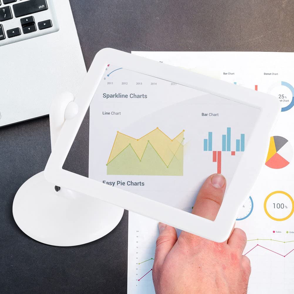 LED Screen Magnifier Reading Viewer Magnifying Glass Brighter Reading Tools Magnifier For Reading Book Loupe Glass