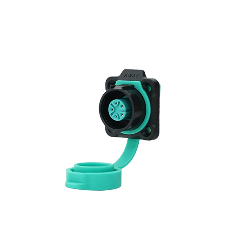 KWAY K16 Waterproof Bulkhead Electrical Connector Adapter IP68 Male Plug Female Socket Industrial AC DC Power 2 3 4 5 7 8 9 Pin: GRAY