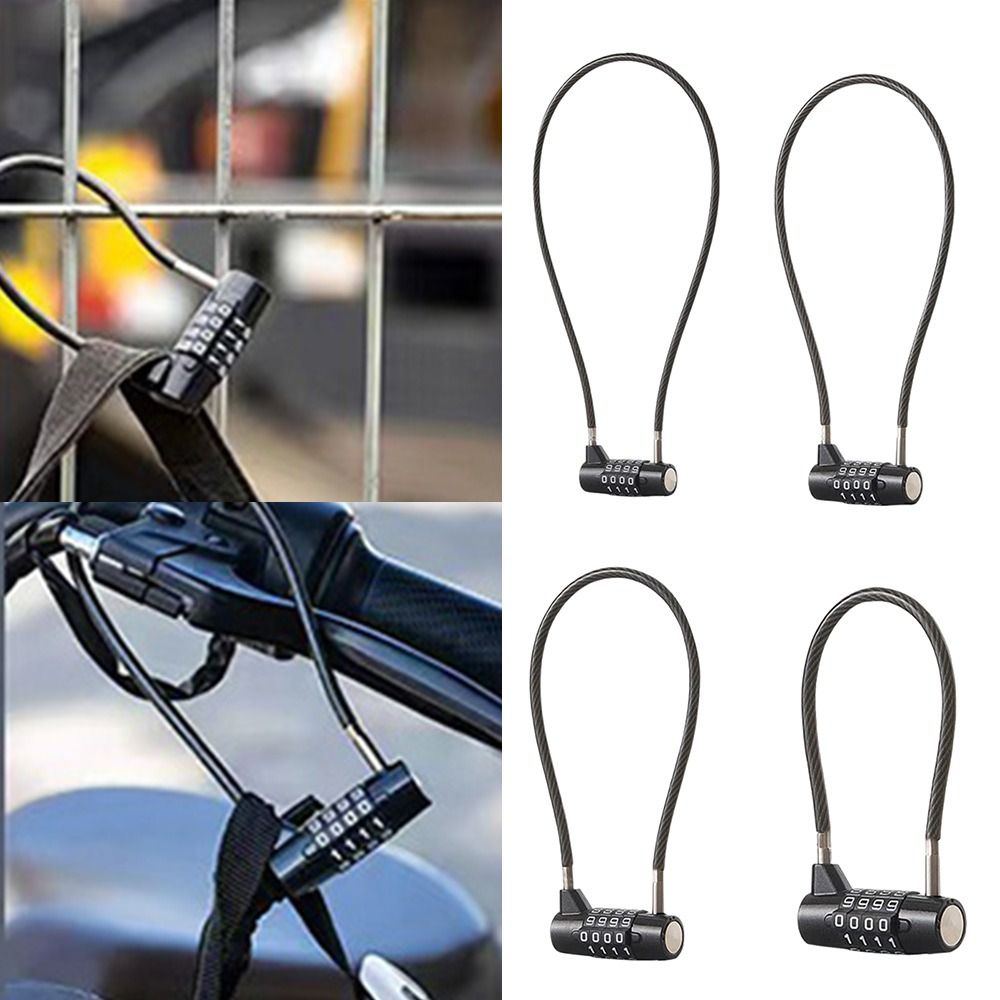 Zinklegering 4-cijferig combinatieslot Draadkabel Resetbaar slaapzaalkastslot Anti-diefstal Gym Veiligheid Codeslot