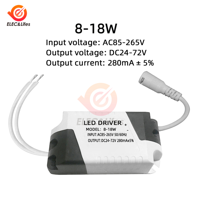 LED Driver AC 110V 220V to DC 24V 8-24W Panel Ceilling Lamp Power Supply Adapter Lighting Transformers: 8-18W