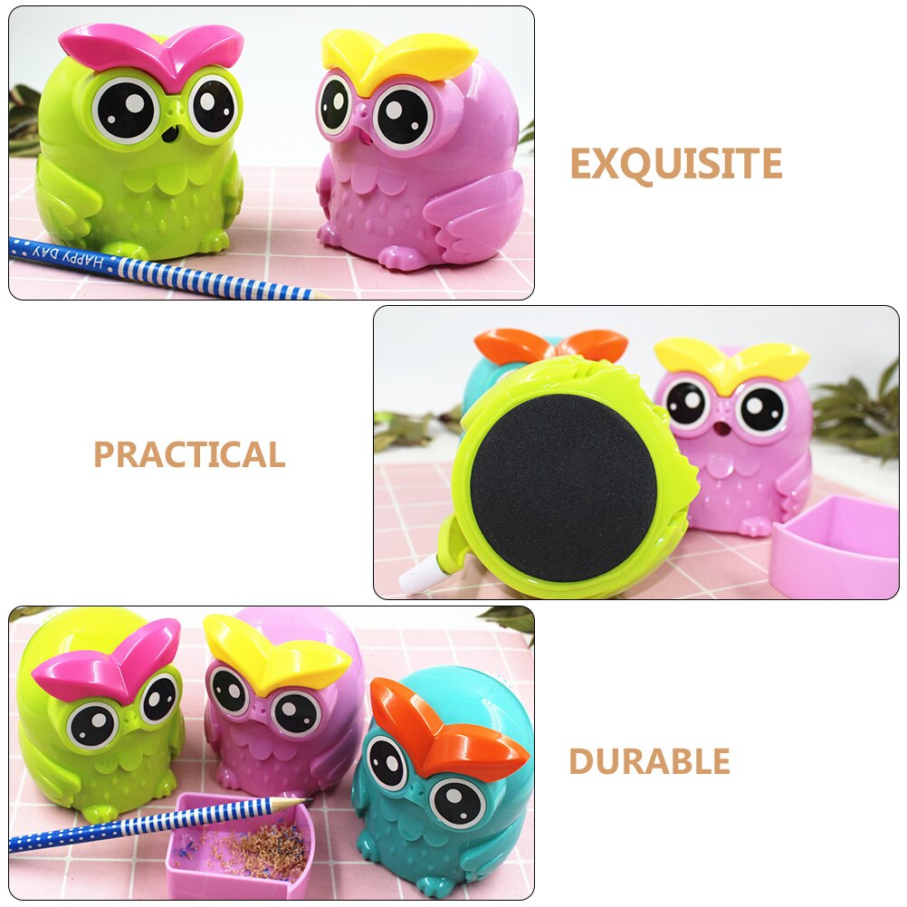 Adorable Owl Pencil Sharpener Pencils Sharpening Tool (Random Color)