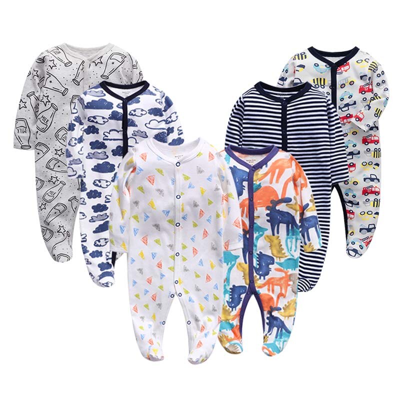 Babykleding met lange mouwen voor meisjes en jongens, rompertjes met lange mouwen, rompertjes voor baby's, pyjama's en rompertjes voor baby's vanaf 0-12 maanden.: E456-002 / 12m