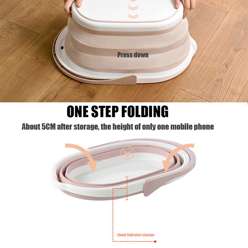 Vouwen Plastic Mop Emmer Camping Wassen Emmer Met Handvat Inklapbare Floor Mop Cleaning Vissen Wasstraat Emmer Huishouden Tool