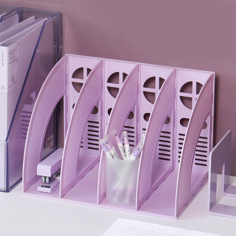 Porte-fichiers Vertical à 3 ou 4 grilles, porte-documents de bureau, support Vertical, bouchon de livre, accès par traction, papeterie de bureau