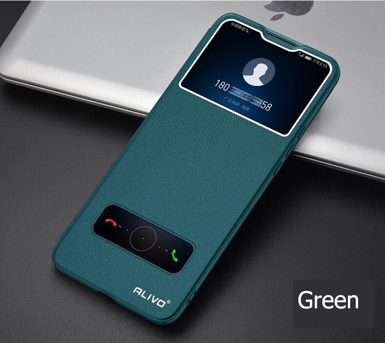 Inteligentne etui na okno dla honoru 50 Pro Honor 50 se etui na telefon magnes klapki skórzane etui na Honor 50 Pro se etui Honor50 Pro Funda: Honor 50 SE / Green