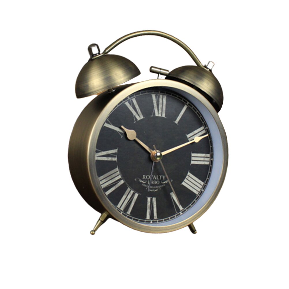 1pc Alarm Clock Practical Retro Metal Novel Decorative Durable Table Alarm for Friends: Picture 2